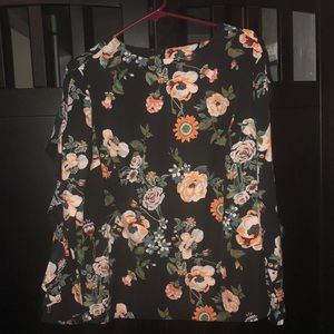 Never Warn Floral Flowy Blouse
